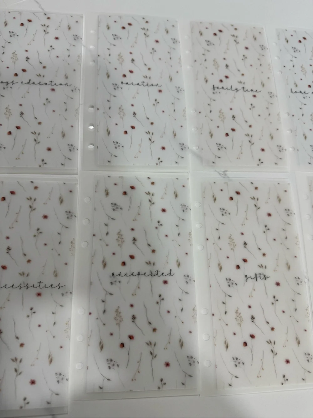 A6 Floral cash envelopes
